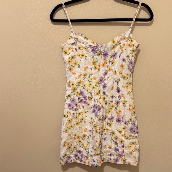 Zara Floral Mini Dress with Spaghetti Straps - Picture 3 of 5